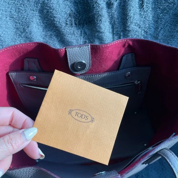 Tod’s Gray Genuine Leather Tote Bag - Picture 8 of 14